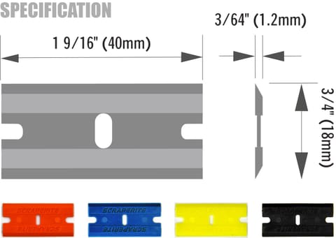 Scraperite Blade Specifications And Color Options