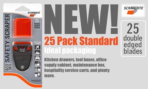 Scraperite 25 Pack Standard Safety Scraper Blades