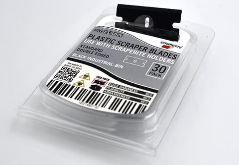 Scraperite SRS30BIN contains 30 double edged rectangle replacement blades