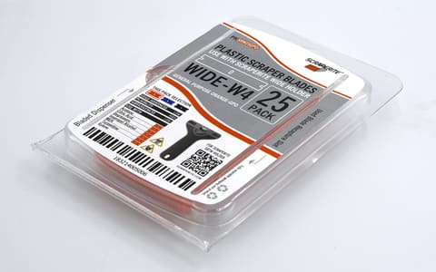 Wide replacement plastic razor blades General Purpose Orange 25 pack for Tradesman holders