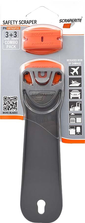 SRT33GPO - Scraperite Plastic blades combo pack General Purpose Orange with holder